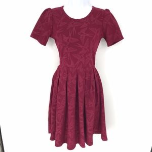 LuLaRoe Burgundy/Wine Amelia Dress